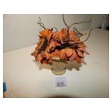 Vase w/ Artificial Sunflowers