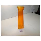 Transparent Amber Glass Vase