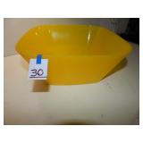 Yellow Plastic Square Serving Bowl
