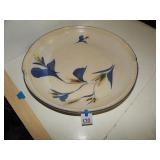 Blue Floral Stoneware Serving Dish