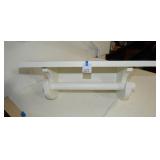 Shelf w/ Paper Towel Holder Attached-White
