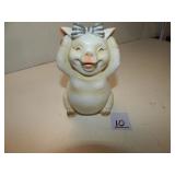 White Resin Pig Decor