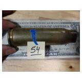 Single Large Brass Casing Has Some Marking