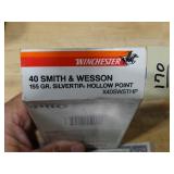 Win 40 S&W 155gr Silver Tip HP 22rnds 8ct Brass