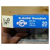 PPU 6.5x55 Swedish 139gr SPBT 20rnds