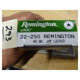 Remington 22-250 45gr JHP 20rnds
