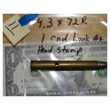 9.3x72R Single Rnd SEE HEAD STAMP (hole on side)