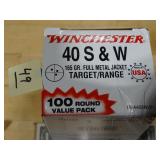 Winchester 40 S&W 165gr FMJ 100rnd Pack