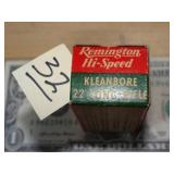 Vintage Remington Hi-Speed Kleenbore 22LR 50rnds