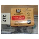 Herter's 7.62x39 122gr FMJ 20rnds