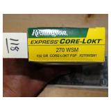 Remington 270 WSM 130gr Core Lokt PSP 20rnds