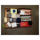 Flat of Glasses, Cases & Jewelry Boxes