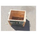 Wooden Crate w/ Green Handles