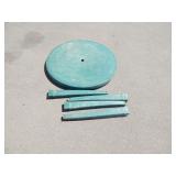 Green Round Plastic Outdoor Table (assembly req.)