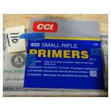 CCI #400 Small Rifle Primers 100ct