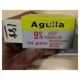 Aguila 9mm Luger 124gr 50rnds