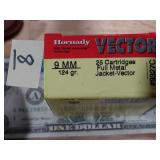 Hornady Vector 9mm 124gr FMJ 25rnds