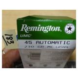 Remington 45 Auto 230gr MC 50rnds