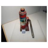 Hydraulic Bottle Jack 3 Ton Red Vintage