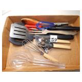 Flat of Misc. Kitchen Utensils