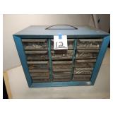 Small Metal Parts Storage Organizer Cabinet-Blue