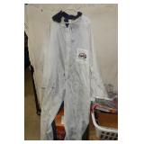 Hooded Coveralls-White & Blue Sz XL