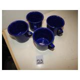 4ct Blue Enamel Camping Coffee Cups
