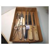 Flat of Misc. Kitchen Utensils-Knives & More