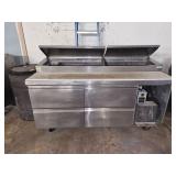 6 FOOT PIZZA PREP TABLE- COOLER