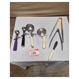 ASSORTED SCOOPS, LADLES