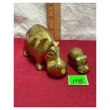 Brass Hippopotamus