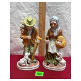 Vtg Bisque Porcelain Figurines