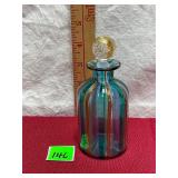 Vtg Murano Striped Glass Pefume Bottle