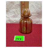 Vtg Murano Striped Glass Pefume Bottle