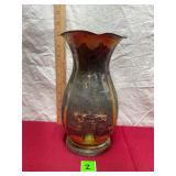 Vtg Silver-Brass toned w/inlaid detailing