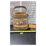 vtg Heinz Apple Butter firkin-style wooden bucket