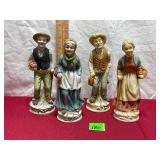 Vtg Bisque Porcelain Figurines