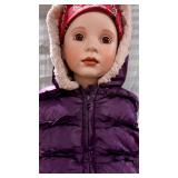 34'Porcelain doll signed