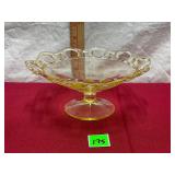Vtg Lancaster Glass open work compote