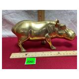 Brass Hippopotamus