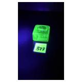 Green Vaseline/Uranium Glass Salt Cellar