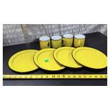 Vtg Yellow Enamel Ware Made in Japan