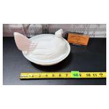 Vtg Milk Glass Chicken Rooster Hen/Nest