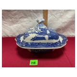 Vtg Baker&Co Blue Willow Covered Dish