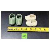vtg. Dutch porcelain miniature shoes
