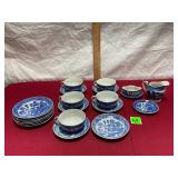 Vtg Miniature Made in Japan Blue Willow tea set