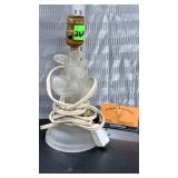 Vtg Dancing Couple Frosted Lamp