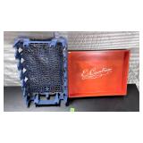 vtg. Pepsi crate and red tray