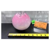 Antq HandBlown Glass Rose Bowl w/mica flecks