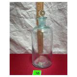 Vtg WT Co. teal colored Apothecary Bottle